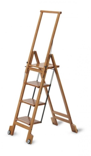 Стул-Стремянка Biblio-4 Cherry (Вишня) Aris от магазина ЛесКонПром.ру