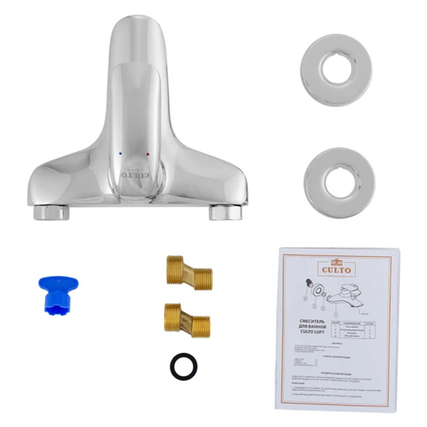 Смеситель для ванны CULTO Loft хром от магазина ЛесКонПром.ру