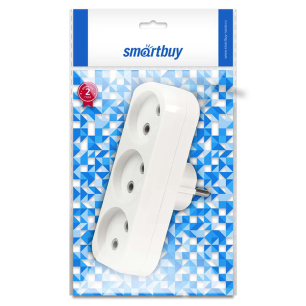 Разветвитель 3 гнезда без заземления Smartbuy от магазина ЛесКонПром.ру