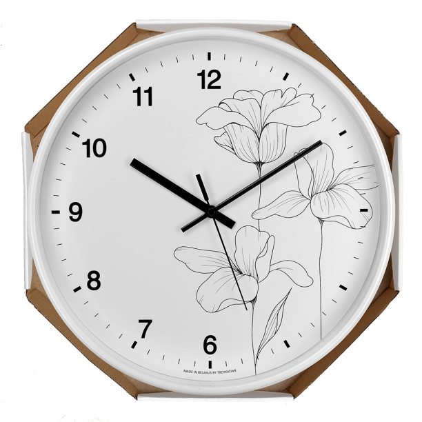Часы настенные круглые Цветы d30 см от магазина ЛесКонПром.ру
