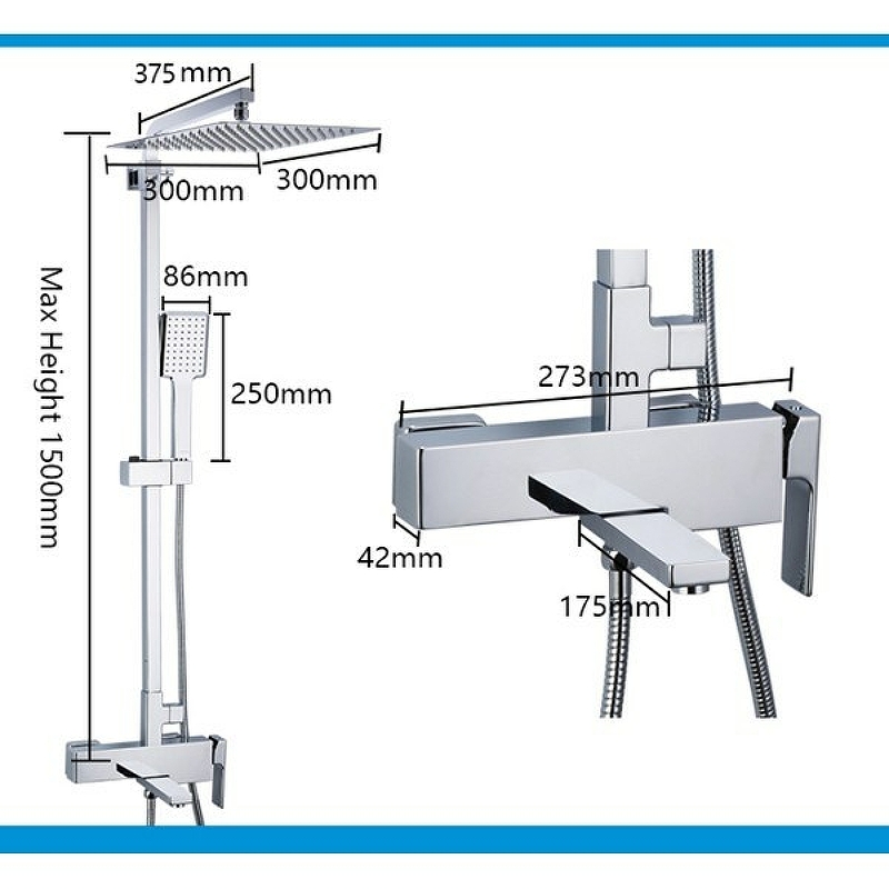 Душевая система Gappo G2418 Хром от магазина ЛесКонПром.ру
