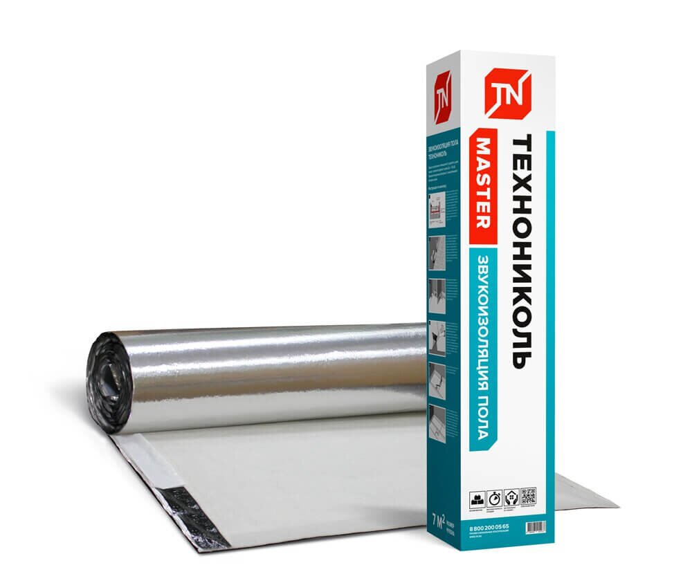 Рулонная звукоизоляция пола ТЕХНОНИКОЛЬ Master от магазина ЛесКонПром.ру