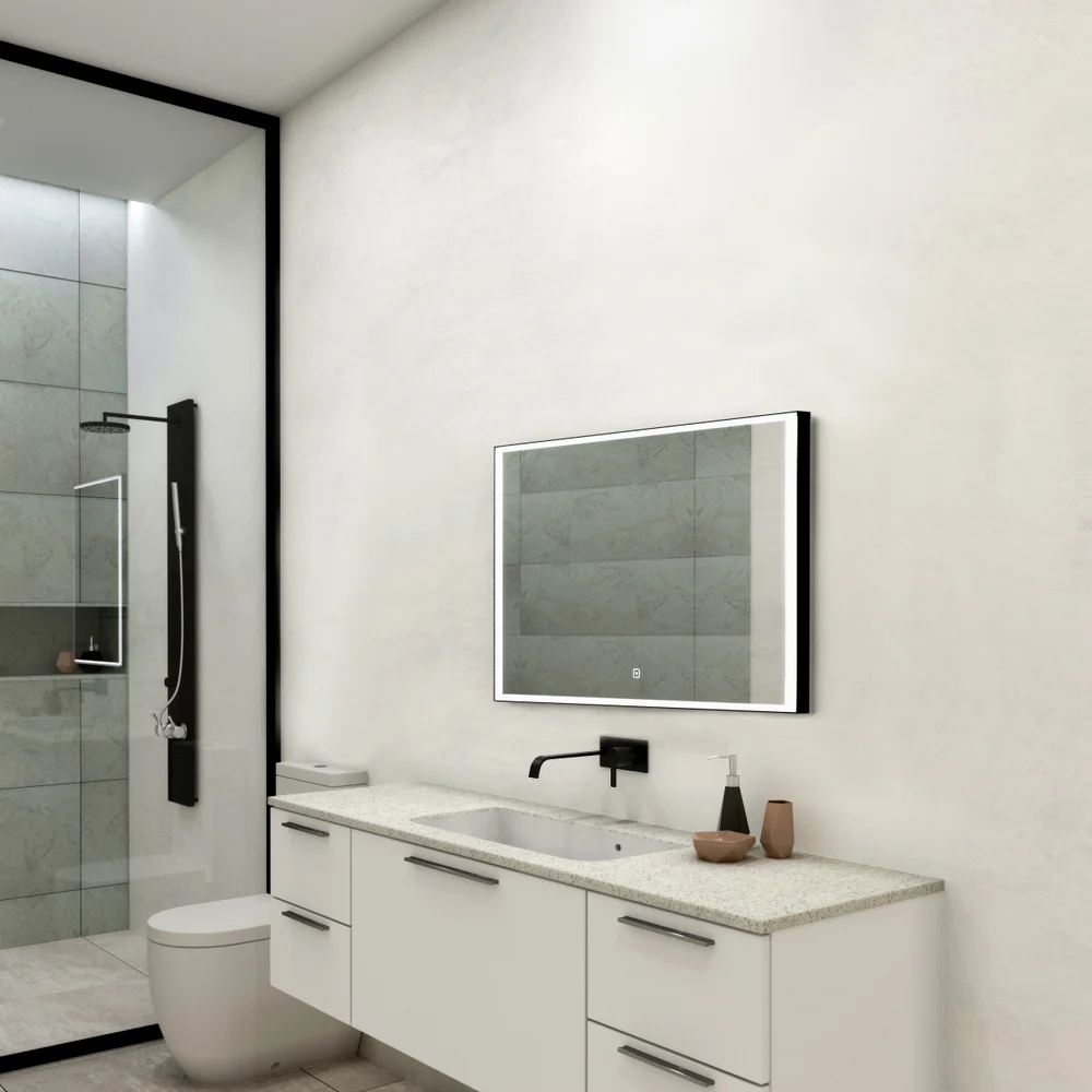 Зеркало Art&Max Arezzo 120х80 черное от магазина ЛесКонПром.ру