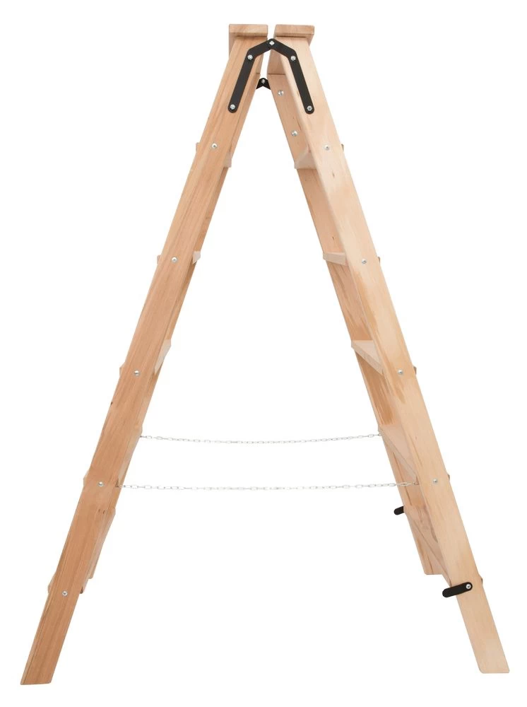 Стремянка двухсторонняя деревянная со ступенями Hoz-Block Штукатур 2x10 ступеней (арт. СДДШ-10) от магазина ЛесКонПром.ру