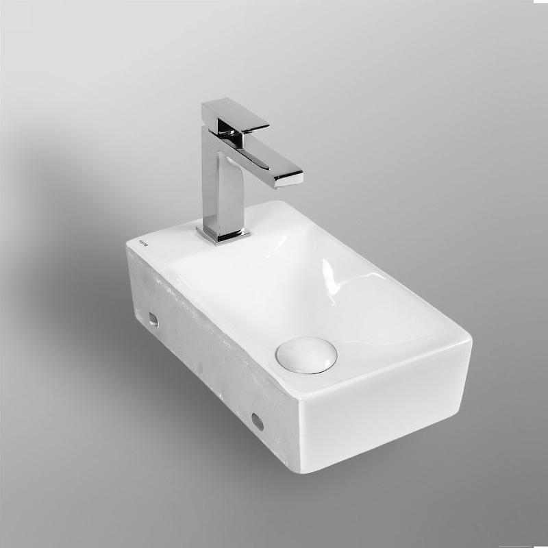 Раковина Bond 38 L S12-380L Белая глянцевая от магазина ЛесКонПром.ру