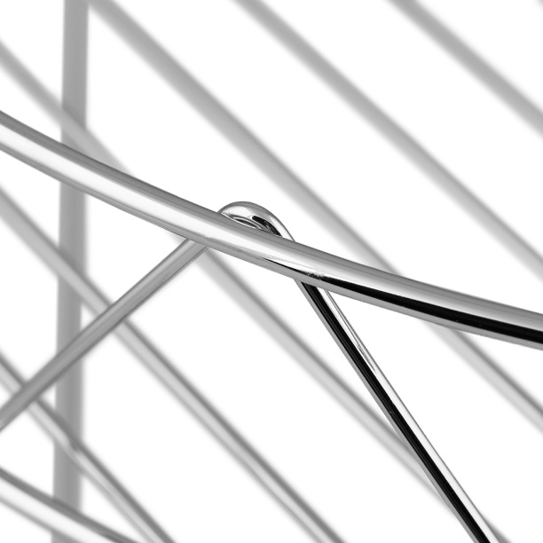 Полка сетчатая ЧМЗ Зигзаг 2-ярусная угловая хром от магазина ЛесКонПром.ру