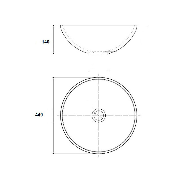Раковина-чаша Bronze de Luxe 44 2421 Белый глянец от магазина ЛесКонПром.ру