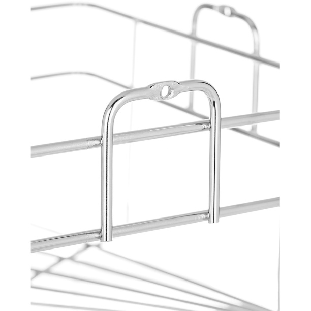 Полка сетчатая ЧМЗ Кашалот 2-ярусная угловая хром от магазина ЛесКонПром.ру