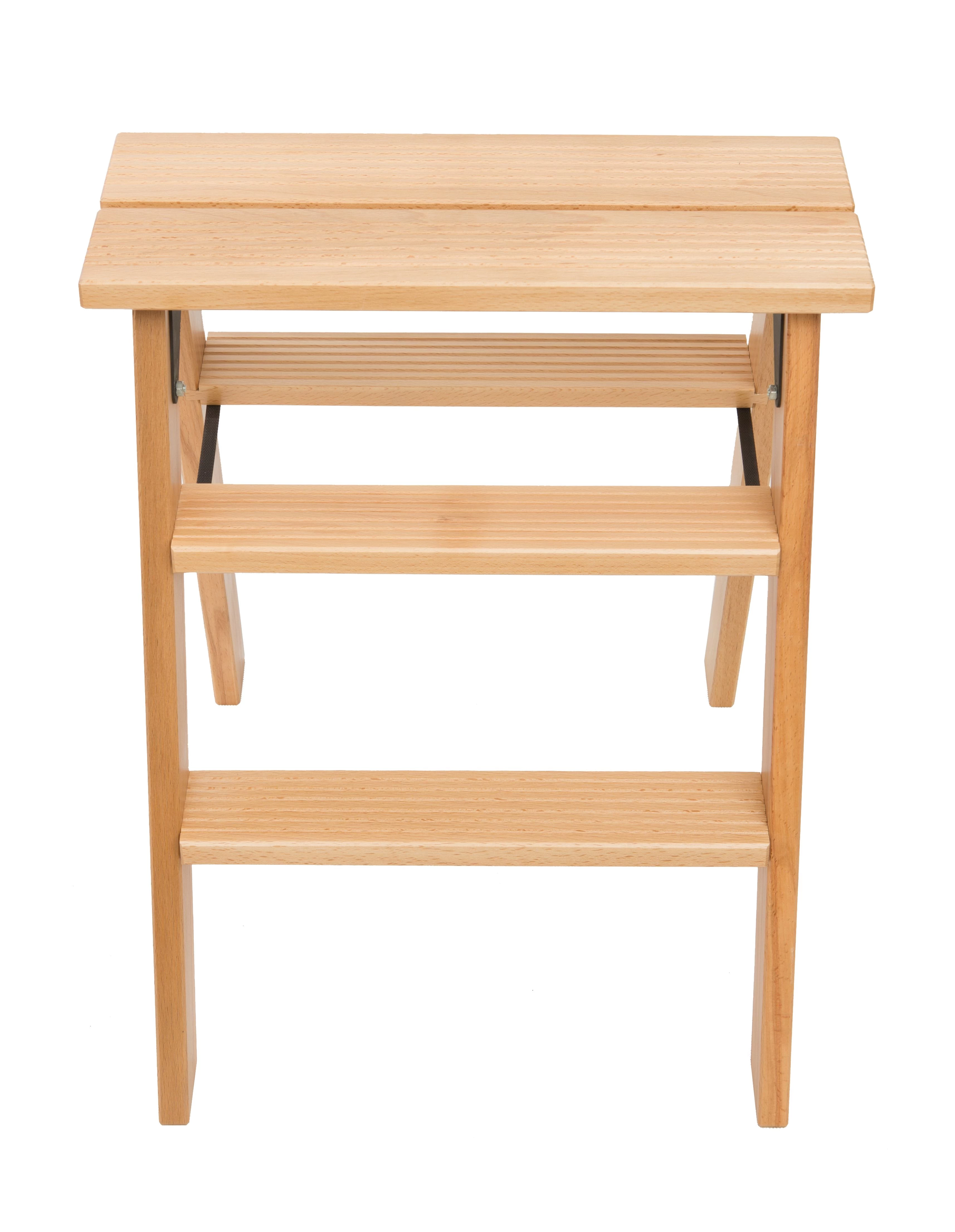 Стремянка двухсторонняя деревянная Hoz-Block Марк 3 ступени Светлая (арт. ДДС-3С) от магазина ЛесКонПром.ру