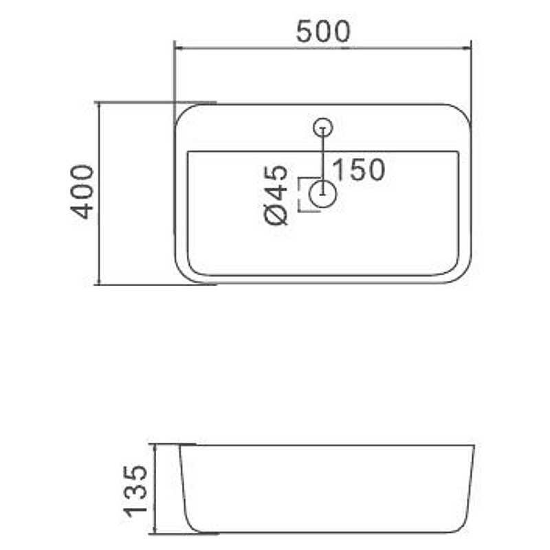 Раковина Gappo 50 GT405 Белая от магазина ЛесКонПром.ру