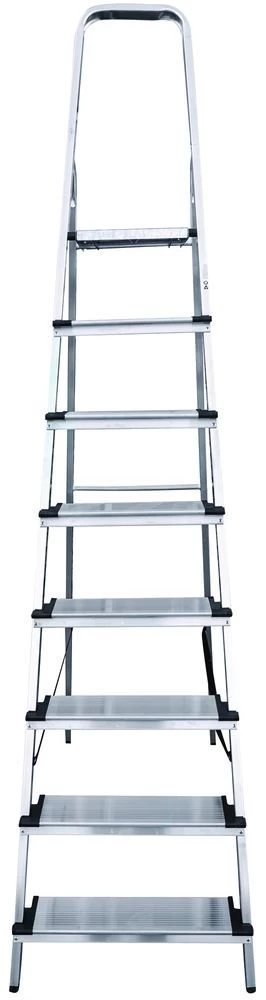 Стремянка алюминиевая с широкой ступенью Новая Высота 8 ступеней (арт. 1117108) от магазина ЛесКонПром.ру