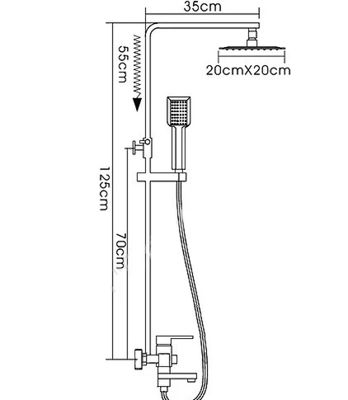 Душевая система Frap F2421 Нержавеющая сталь от магазина ЛесКонПром.ру
