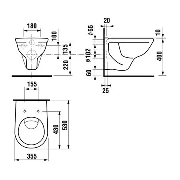 Инсталляция Culto Dino с унитазом, сиденьем, кнопкой белый от магазина ЛесКонПром.ру