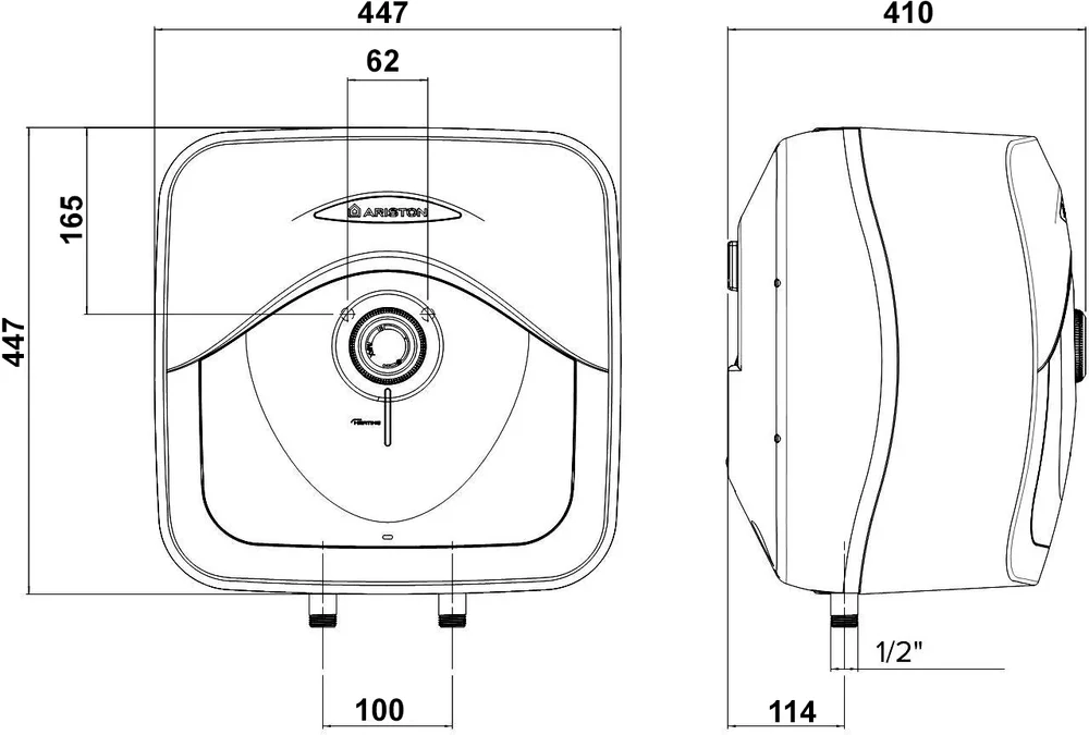 Накопительный водонагреватель Ariston ABS Andris Lux 30 электрический от магазина ЛесКонПром.ру