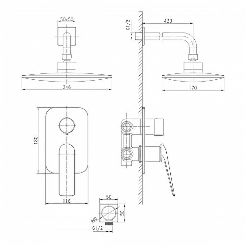 Душевая система Lemark Allegro LM5929CW Хром от магазина ЛесКонПром.ру