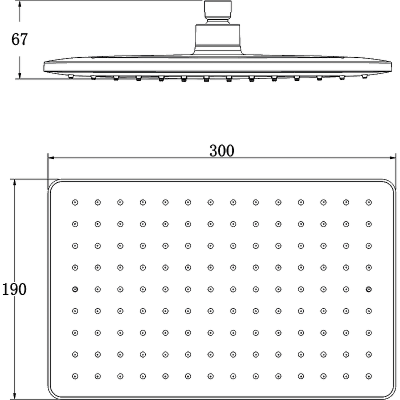 Верхний душ Swedbe Calypso 5041 Хром от магазина ЛесКонПром.ру