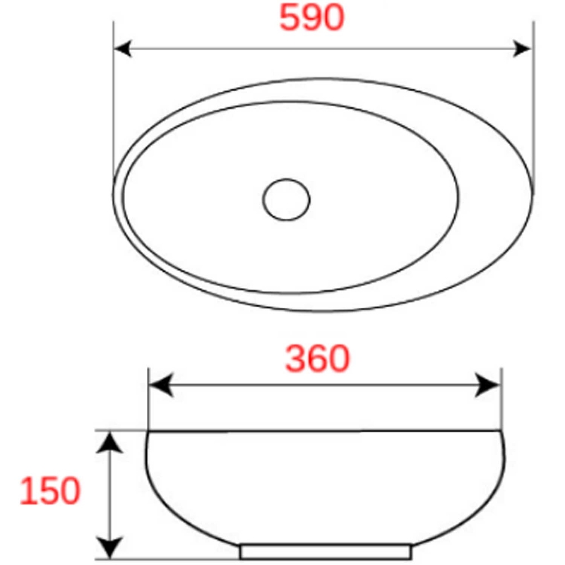Раковина-чаша Mira 59 MR-5936 Белая от магазина ЛесКонПром.ру