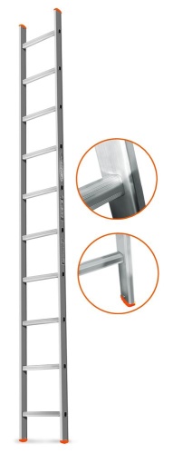 Односекционная алюминиевая лестница ГРАНИТ 10 ступеней Эйфель от магазина ЛесКонПром.ру