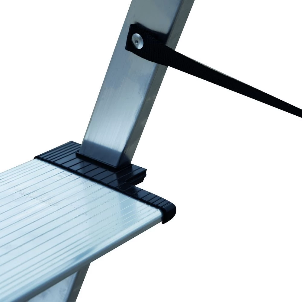 Стремянка алюминиевая с широкой ступенью и органайзером Новая Высота 6 ступеней (арт. 2118106) от магазина ЛесКонПром.ру