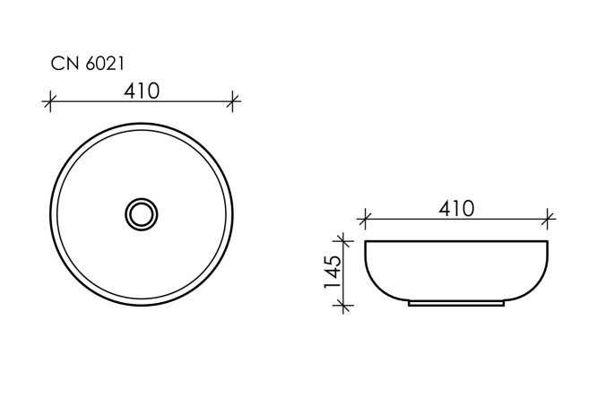 Умывальник накладной CERAMICA NOVA Element 80551234 от магазина ЛесКонПром.ру