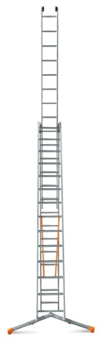 Трехсекционная алюминиевая лестница ЮВЕЛИР ПЛЮС 3Х12 ступеней Эйфель от магазина ЛесКонПром.ру