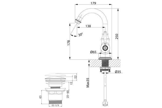Смеситель для раковины LEMARK Spark 80440979 от магазина ЛесКонПром.ру