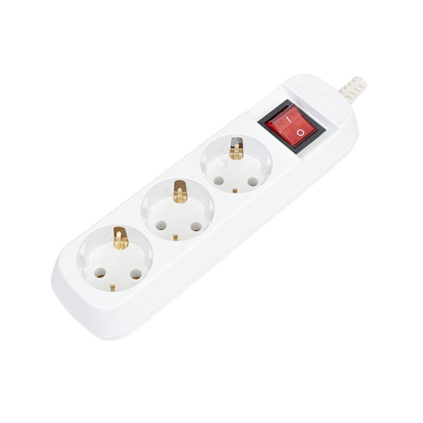 Колодка ONVOLT 3 гнезда с заземлением с выключателем от магазина ЛесКонПром.ру