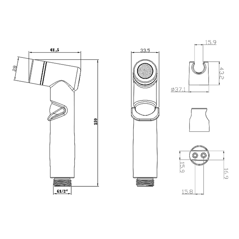Гигиенический душ Lemark LM8088С Хром от магазина ЛесКонПром.ру
