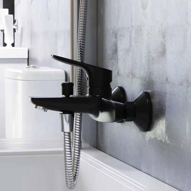 Смеситель для ванны Damixa Origin Bit черный от магазина ЛесКонПром.ру