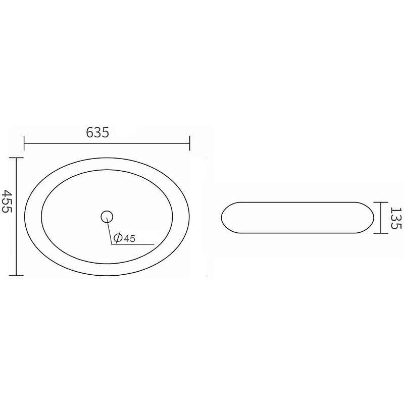 Раковина-чаша Orange 64 B08-640w Белая от магазина ЛесКонПром.ру