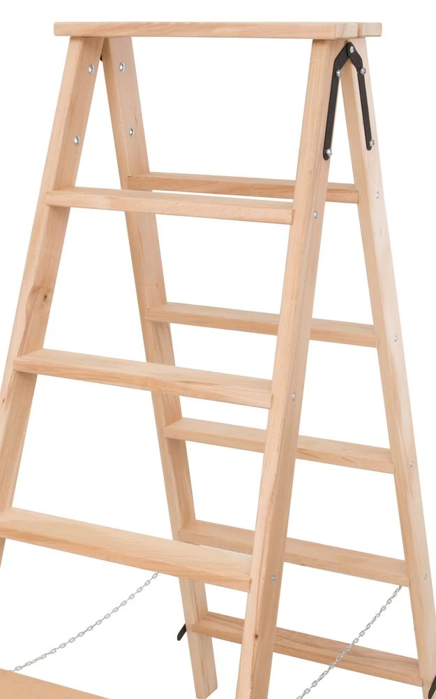 Стремянка двухсторонняя деревянная со ступенями Hoz-Block Штукатур 2x10 ступеней (арт. СДДШ-10) от магазина ЛесКонПром.ру