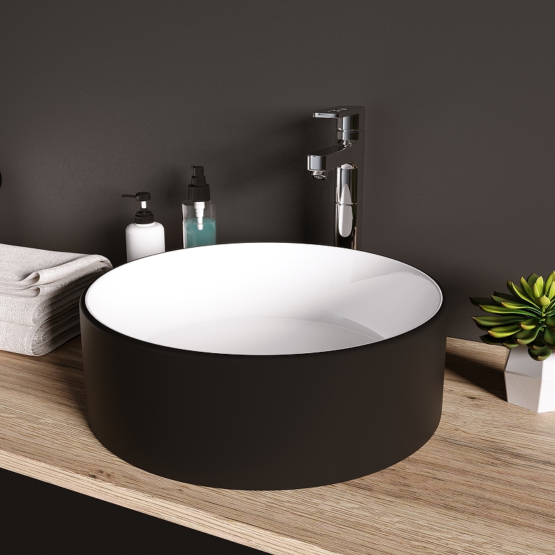 Раковина-чаша Grossman 36 GR-4040BW Белая Черная от магазина ЛесКонПром.ру