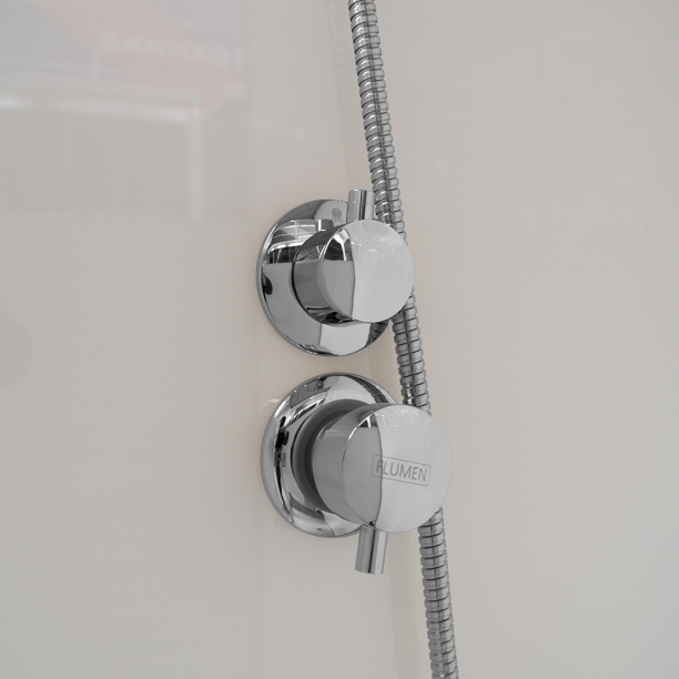 Кабина душевая FLUMEN 90х110х210 см низкий поддон от магазина ЛесКонПром.ру