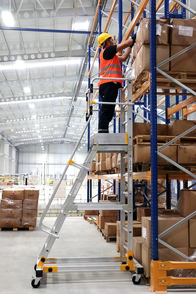 Алюминиевая промышленная платформа 7 ступеней CAGSAN односторонняя (арт.EP6) от магазина ЛесКонПром.ру