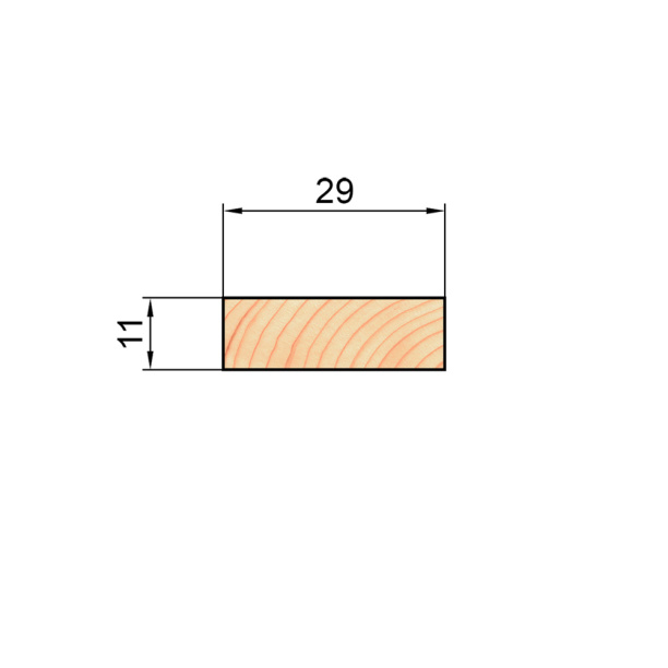 Брусок 11х29х2200 мм сосна сращенная бессучковая от магазина ЛесКонПром.ру