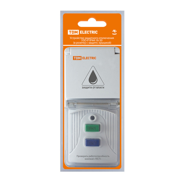 УЗО в розетку 16А IP44 TDM от магазина ЛесКонПром.ру