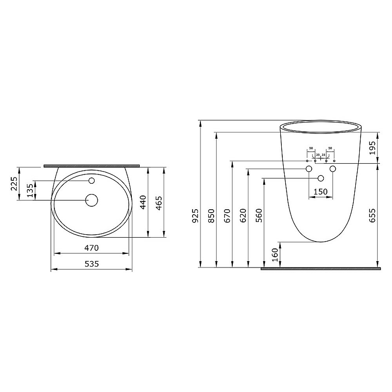 Раковина Bocchi Venezia 53 1083-025-0126 Кофейная матовая от магазина ЛесКонПром.ру