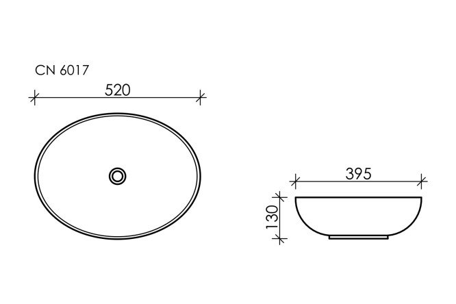 Умывальник накладной CERAMICA NOVA Element 80551290 от магазина ЛесКонПром.ру