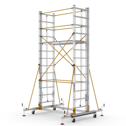 Телескопическая вышка-тура TeleSafe XL_FP Cagsan из двух модулей 2Х13 Ступенчатая (арт.S007_XL_FP) от магазина ЛесКонПром.ру