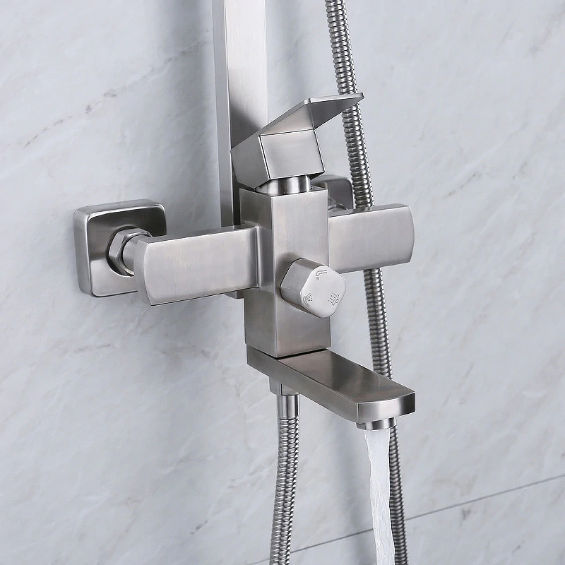 Душевая система Melana Cubo F610207 Сатин от магазина ЛесКонПром.ру