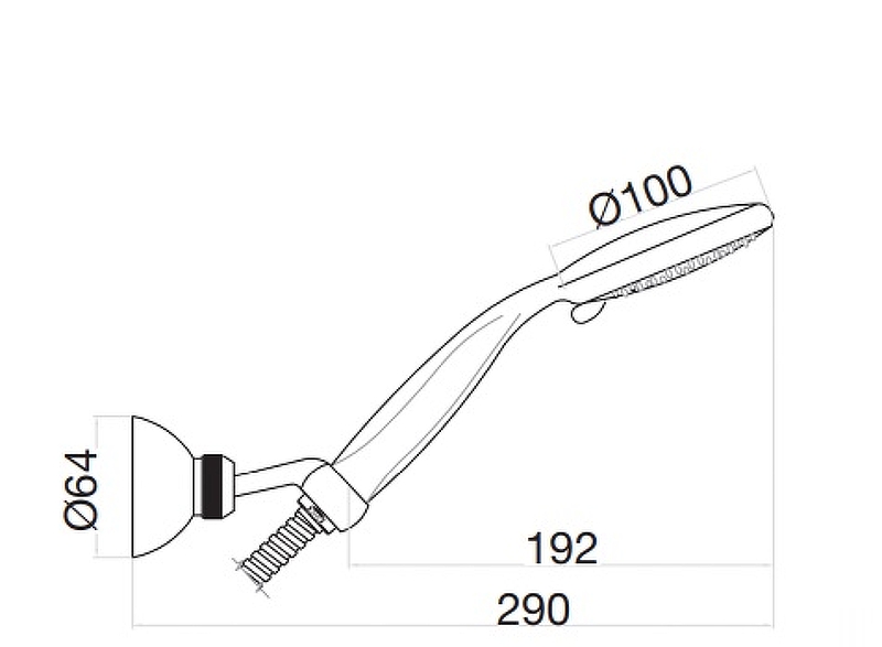 Душевой гарнитур Webert AC0489015 Хром от магазина ЛесКонПром.ру