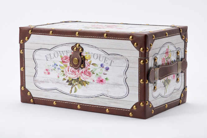 Сундук Нежный букет 35x18x21 см 80435182 от магазина ЛесКонПром.ру