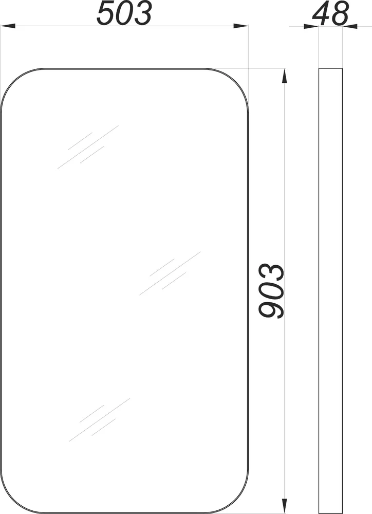 Зеркало Aqwella RM черное от магазина ЛесКонПром.ру