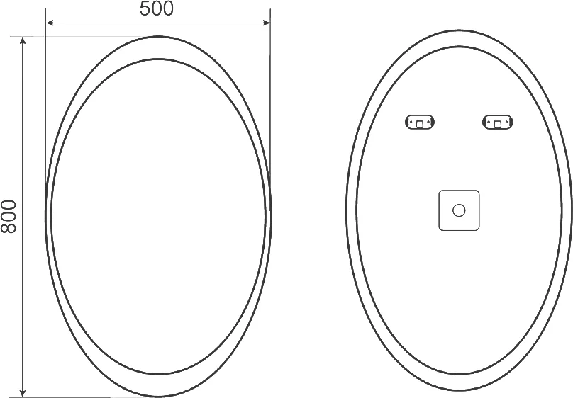 Зеркало Emmy Флокс 50 с подсветкой от магазина ЛесКонПром.ру