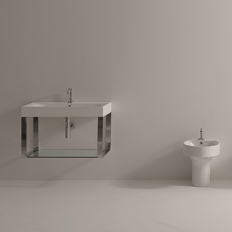 Раковина Kerasan Cento 80 353301*1 Белая от магазина ЛесКонПром.ру