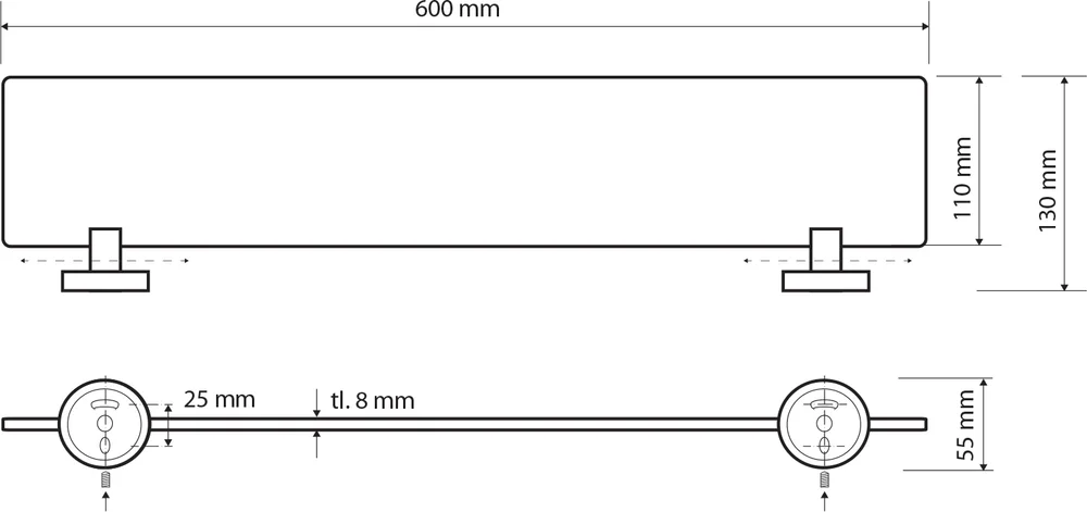 Полка Bemeta White 104102044 от магазина ЛесКонПром.ру