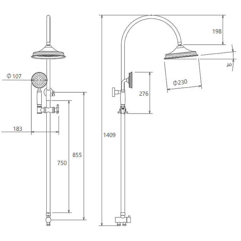 Душевая система Shouder Loubek 9022604 Хром от магазина ЛесКонПром.ру