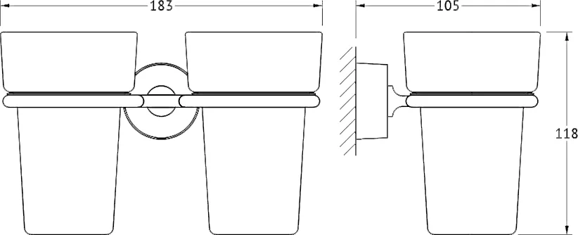 Стакан FBS Nostalgy NOS 007 двойной от магазина ЛесКонПром.ру