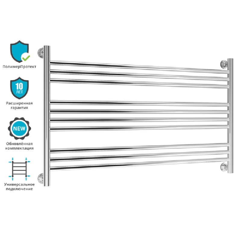 Водяной полотенцесушитель Сунержа Богема 600х1100 L Хром от магазина ЛесКонПром.ру