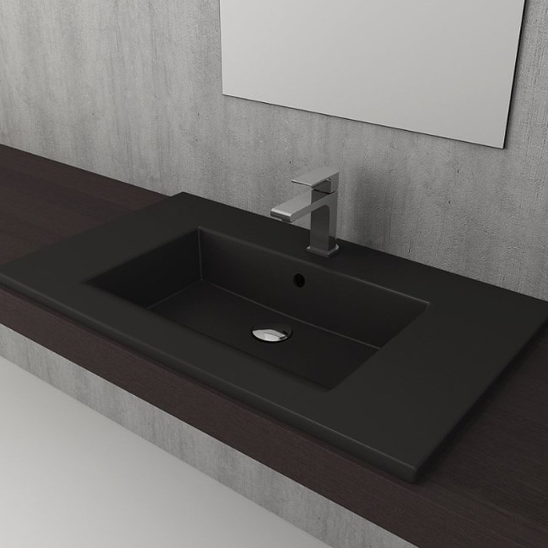 Раковина Bocchi Milano 80 1113-004-0126 Черная матовая от магазина ЛесКонПром.ру